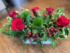 Christmas table centrepieces